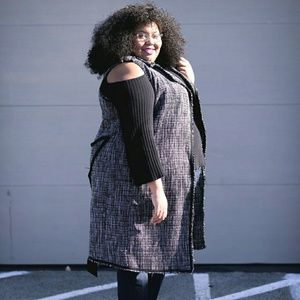 Lane Bryant Tweed Long Vest